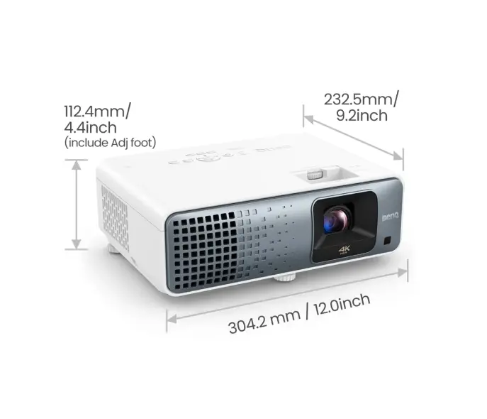 Мултимедиен проектор, BenQ TK710STi DLP, 4K UHD (3840x2160), HDR, Ultra-fast 4ms, 10K:1, 3200 AL, 1.2x Zoom, Keystone 3D, Console Gaming, 2xHDMI, USB, RS232, Speaker 5W, eARC, Dolby Atmos, Audio out, 28dB (Eco), White - image 3