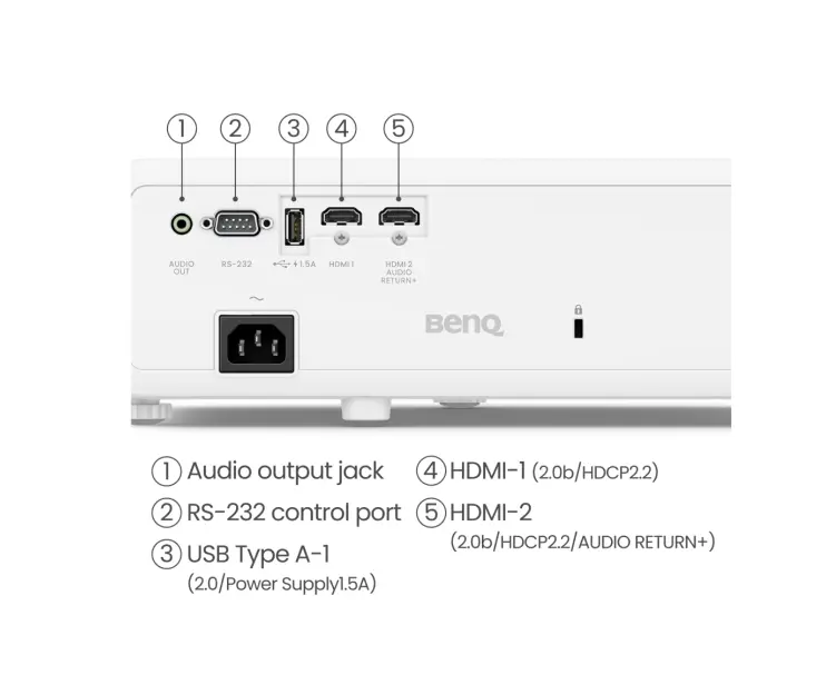 Мултимедиен проектор, BenQ TK710STi DLP, 4K UHD (3840x2160), HDR, Ultra-fast 4ms, 10K:1, 3200 AL, 1.2x Zoom, Keystone 3D, Console Gaming, 2xHDMI, USB, RS232, Speaker 5W, eARC, Dolby Atmos, Audio out, 28dB (Eco), White - image 5