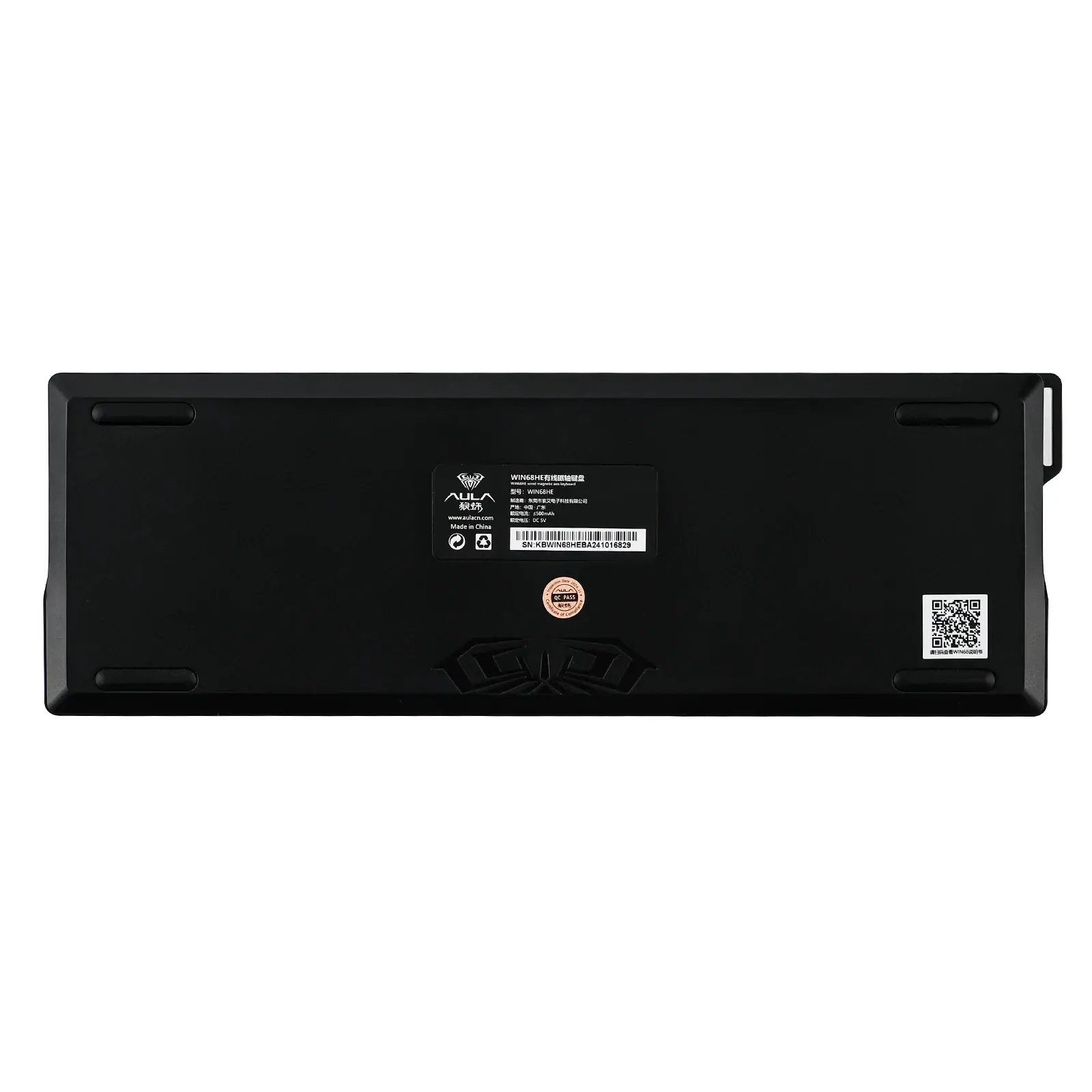 Aula геймърска механична клавиатура Gaming Mechanical Keyboard WIN68 HE 8K  - Greywood Magnetic Switch [Linear] (English US), Black - image 10
