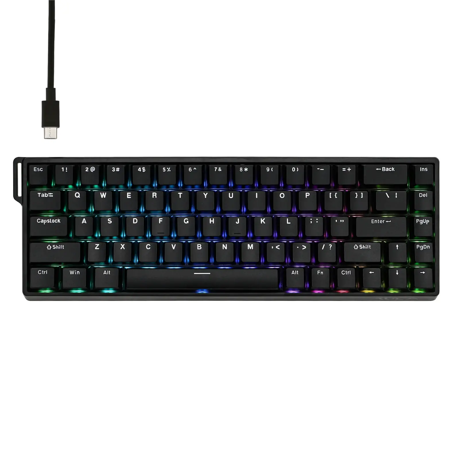Aula геймърска механична клавиатура Gaming Mechanical Keyboard WIN68 HE 8K  - Greywood Magnetic Switch [Linear] (English US), Black - image 2
