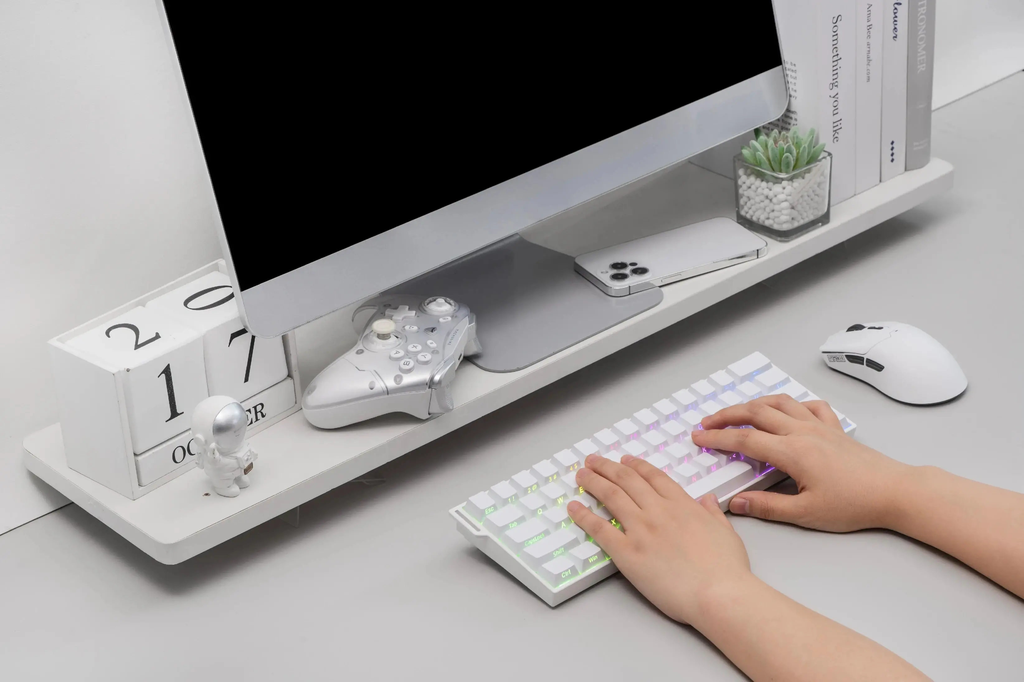 Aula геймърска механична клавиатура Wireless Gaming Mechanical Keyboard MINI 60 HE PRO 8K  - Stormrise Magnetic Switch [Linear] (English US), Black - image 16