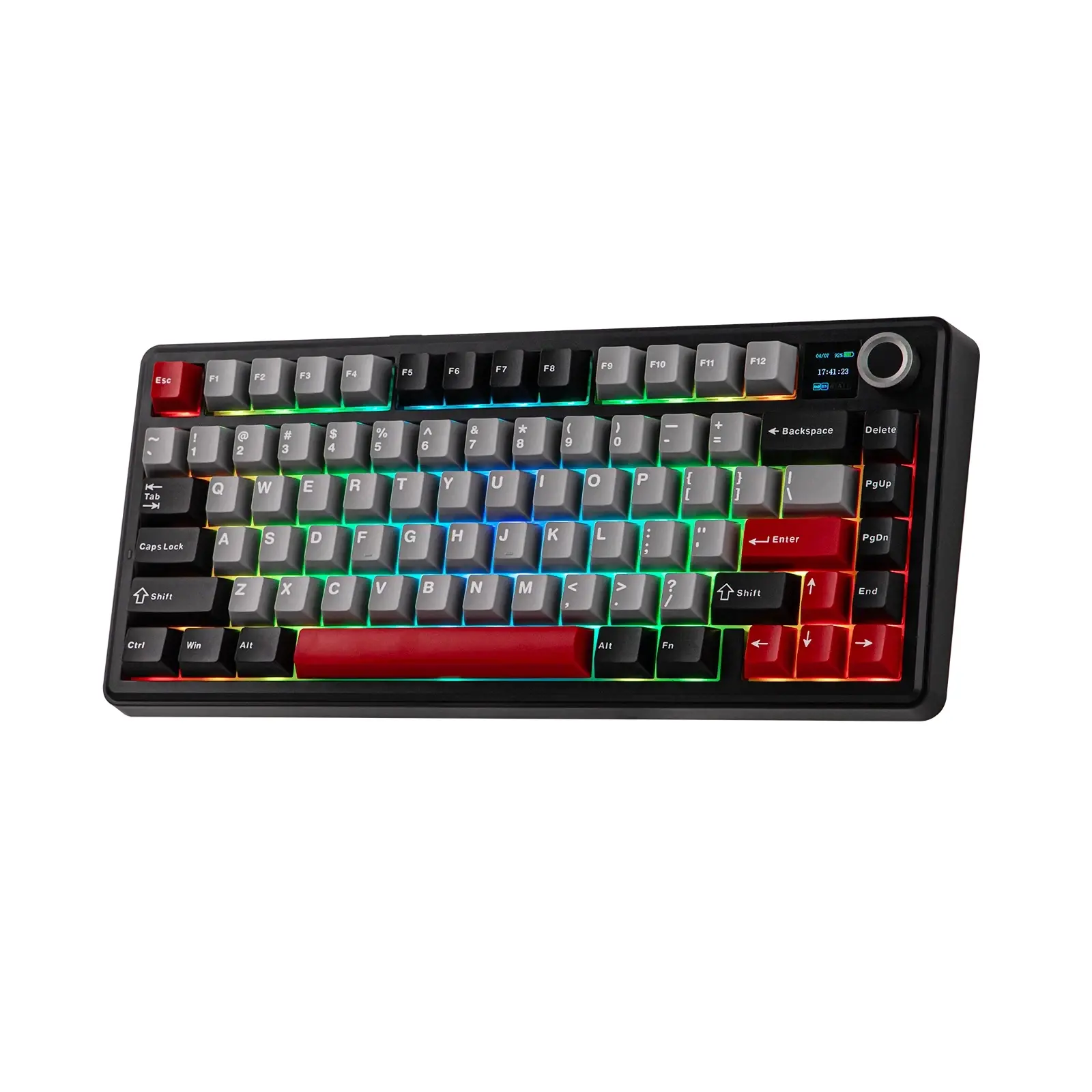 Aula геймърска механична клавиатура Wireless Gaming Mechanical Keyboard F75 MAX - Reaper Switch [Linear] (English US), Black, Red - image 1