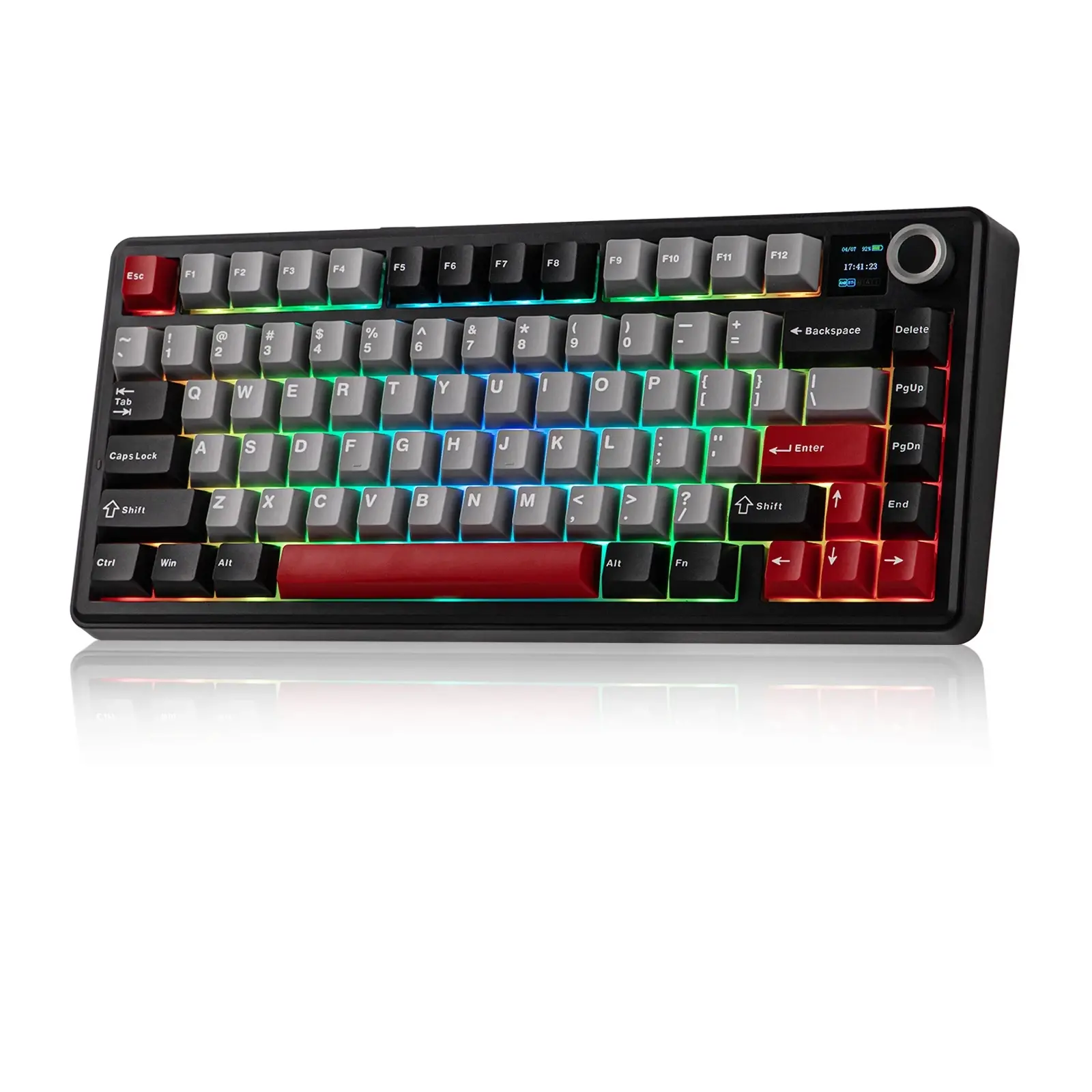 Aula геймърска механична клавиатура Wireless Gaming Mechanical Keyboard F75 MAX - Reaper Switch [Linear] (English US), Black, Red - image 3