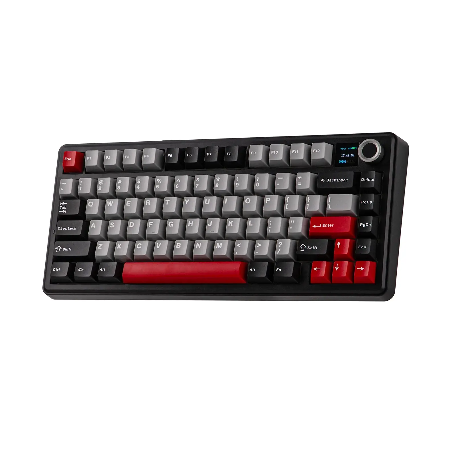 Aula геймърска механична клавиатура Wireless Gaming Mechanical Keyboard F75 MAX - Reaper Switch [Linear] (English US), Black, Red - image 4