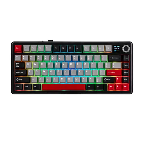 Aula gaming μηχανικό πληκτρολόγιο Wireless Gaming Mechanical Keyboard F75 MAX - Reaper Switch [Linear] (English US), μαύρο, κόκκινο - 1