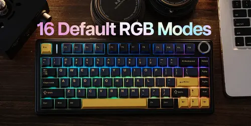 Aula геймърска механична клавиатура Wireless Gaming Mechanical Keyboard F75 Thunder Black - Reaper Switch [Linear] (English US) - image 20