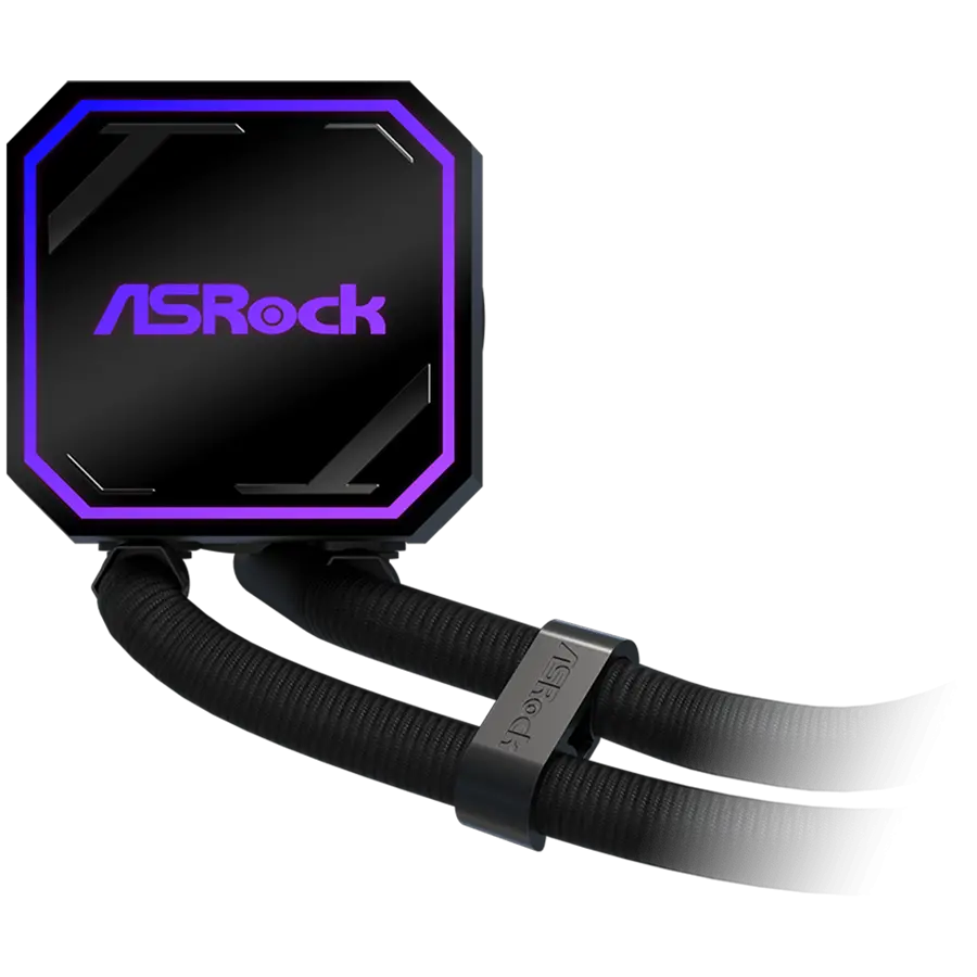 Asrock Pro 240 ARGB, AiO liquid cooler, 240 mm radiator, AM5, AM4, LGA1851, LGA1700, 90-APRA36-BAAGA6, Black, 6Y - image 5