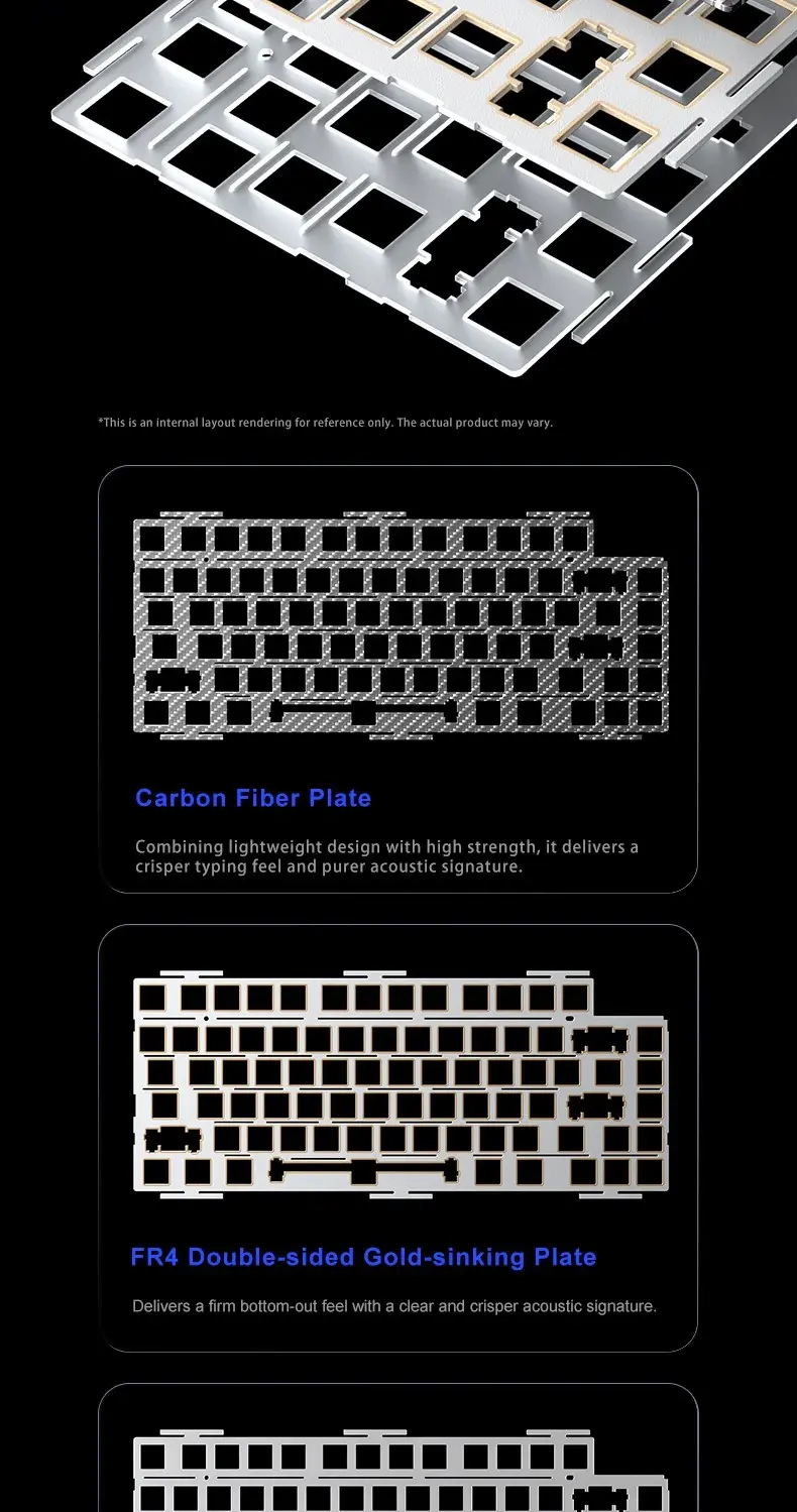 Aula геймърска механична клавиатура Wireless Gaming Mechanical Keyboard NOVA 75 - Star Vector Switch [Linear] (English US), White - image 10