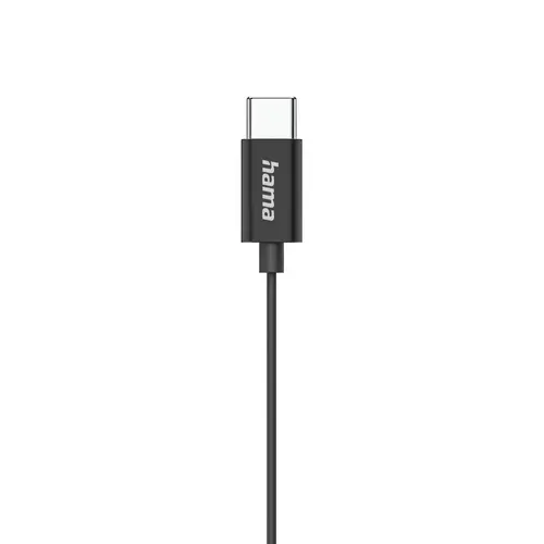 HAMA Слушалки "Classy", USB-C, накрайници, микрофон, защита от прегъване на кабела, черни - image 3