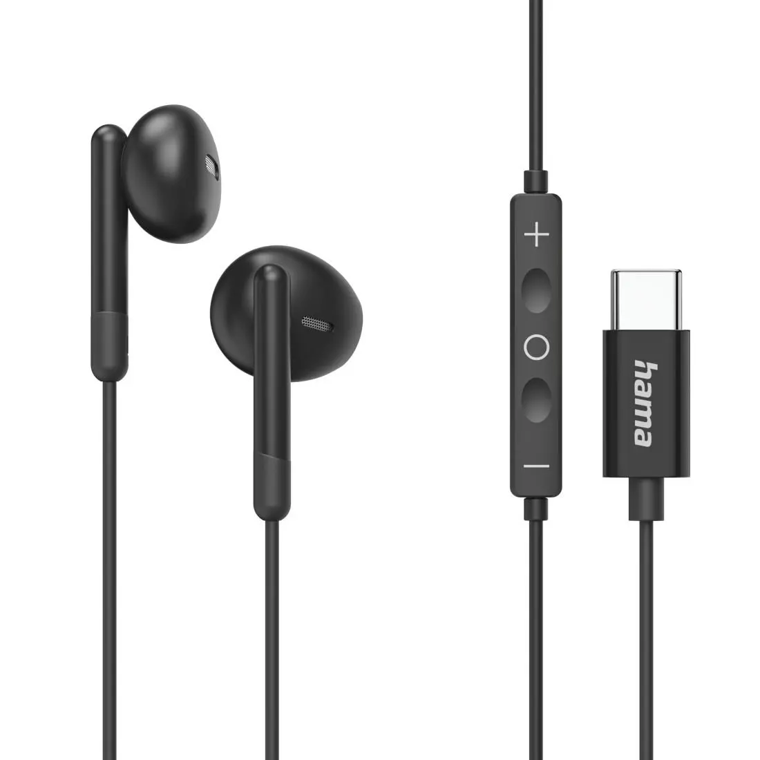 HAMA Слушалки "Classy", USB-C, накрайници, микрофон, защита от прегъване на кабела, черни - image 5