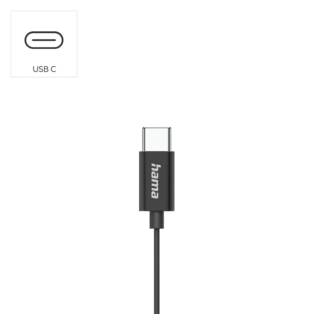 HAMA Слушалки "Classy", USB-C, накрайници, микрофон, защита от прегъване на кабела, черни - image 7