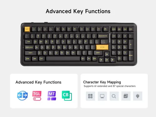 MCHOSE геймърска механична клавиатура Wireless Gaming Mechanical Keyboard MC-K99 V3 - Icy Creamsicle Switch [Linear] (English US), Glacier Gradient - image 5