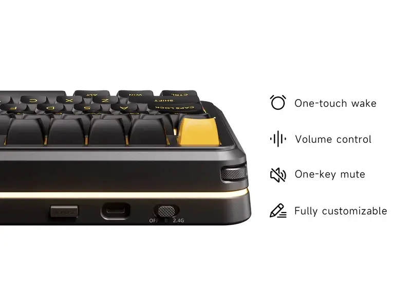 MCHOSE геймърска механична клавиатура Wireless Gaming Mechanical Keyboard MC-K99 V3 - Icy Creamsicle Switch [Linear] (English US), Glacier Gradient - image 8