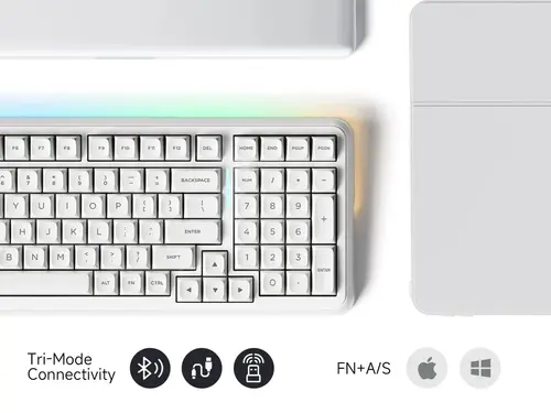 MCHOSE геймърска механична клавиатура Wireless Gaming Mechanical Keyboard MC-K99 V3 - Icy Creamsicle Switch [Linear] (English US), Glacier Gradient - image 9