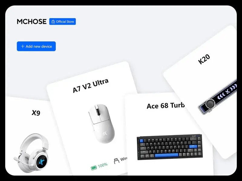MCHOSE геймърска механична клавиатура Gaming Mechanical Keyboard Ace 68 Turbo - 16K, Mount Tai Magnetic Switch GT [Tactile] (English US), Black - image 5