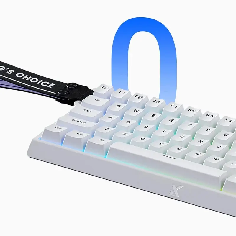 MCHOSE геймърска механична клавиатура Gaming Mechanical Keyboard Ace 68 - 8K, Ice Blue Magnetic Switch [Linear] (English US), White - image 4