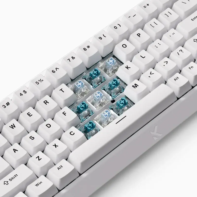 MCHOSE геймърска механична клавиатура Gaming Mechanical Keyboard Ace 68 - 8K, Ice Blue Magnetic Switch [Linear] (English US), White - image 7