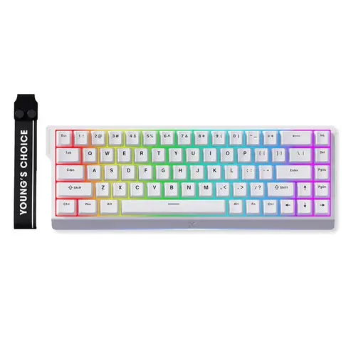 MCHOSE μηχανικό πληκτρολόγιο για gaming Gaming Mechanical Keyboard Ace 68 - 8K, Ice Blue Magnetic Switch [Linear] (English US), λευκό - 1