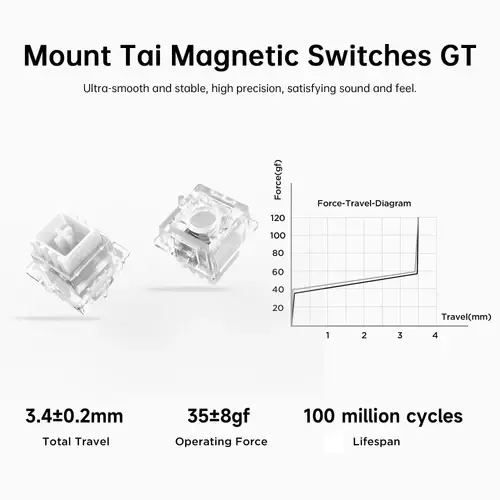 MCHOSE геймърска механична клавиатура Gaming Mechanical Keyboard Ace 68 Air - 8K, Mount Tai Magnetic Switch GT [Tactile] (English US), Black - image 5