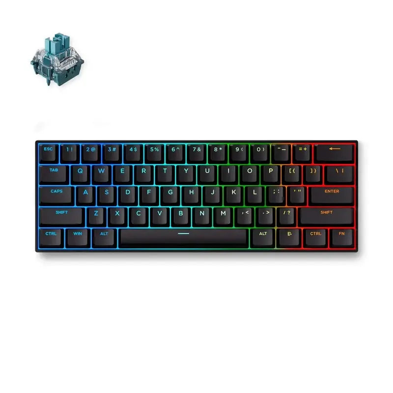 MCHOSE геймърска механична клавиатура Gaming Mechanical Keyboard Ace 60 Pro - 8K, TTC Uranus Magnetic Switch - Standard [Linear] (English US), Black - image 1