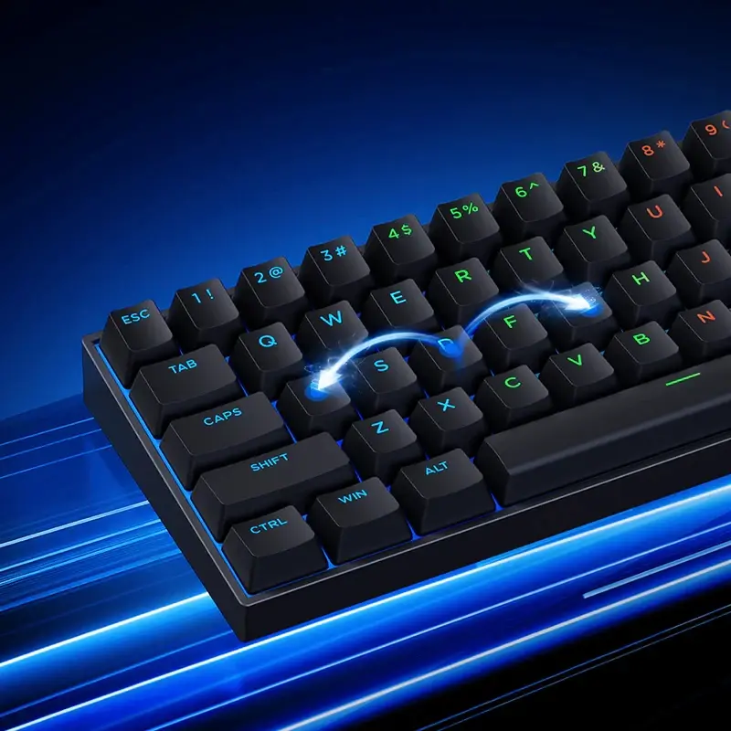 MCHOSE геймърска механична клавиатура Gaming Mechanical Keyboard Ace 60 Pro - 8K, TTC Uranus Magnetic Switch - Standard [Linear] (English US), Black - image 7