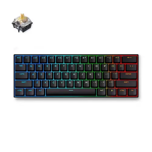 MCHOSE геймърска механична клавиатура Gaming Mechanical Keyboard Ace 60 Pro - 8K, KTEK Magnetic Switch [Linear] (English US), Black - image 1
