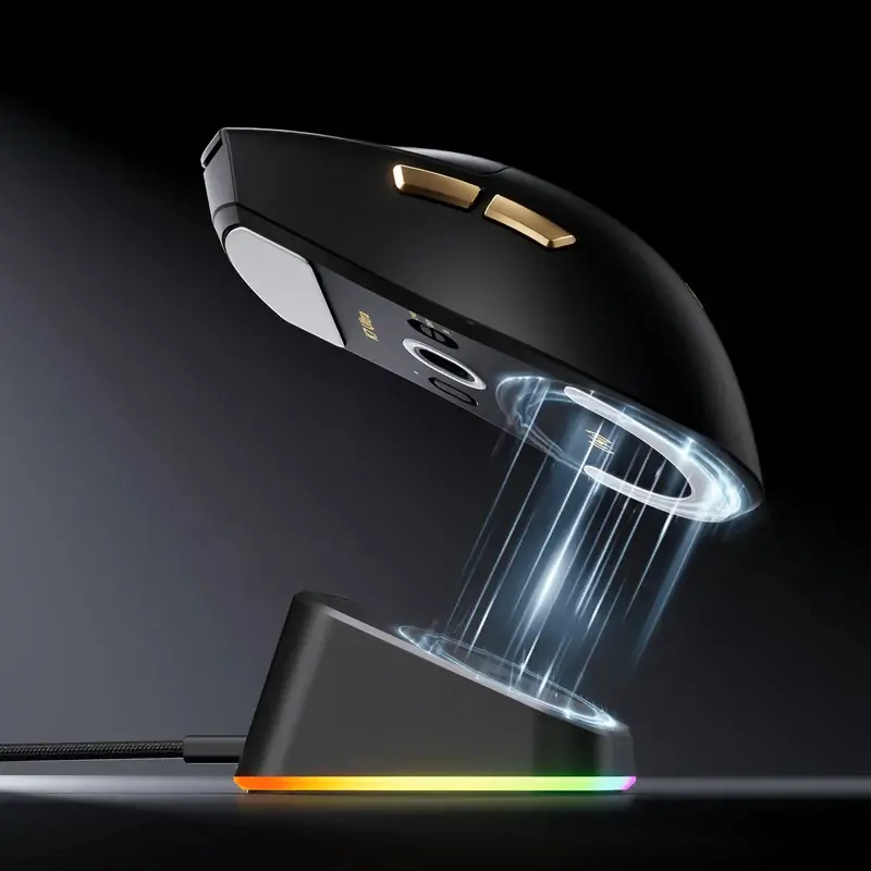 MCHOSE професионална геймърска мишка K7 Ultra Black - Wireless Gaming Mouse - Dual 8K, Omron Mechanical, Magnetic Charging Dock - image 2