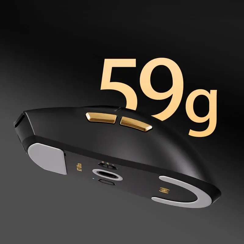 MCHOSE професионална геймърска мишка K7 Ultra Black - Wireless Gaming Mouse - Dual 8K, Omron Mechanical, Magnetic Charging Dock - image 4