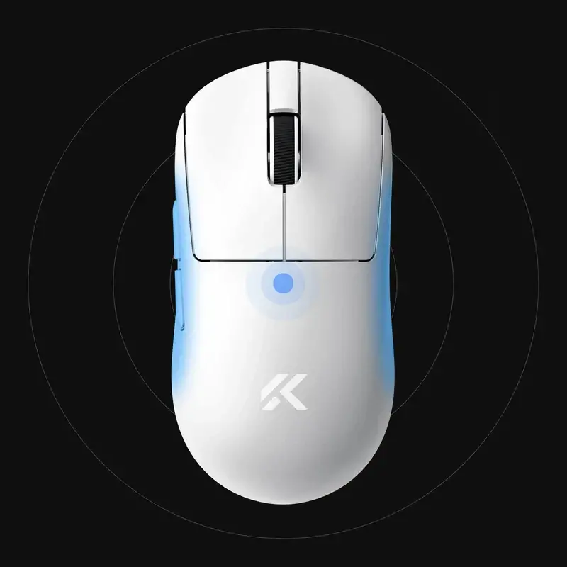 MCHOSE професионална геймърска мишка A7 V2 Ultra White - Wireless Gaming Mouse - Dual 8K, Omron Mechanical - image 2