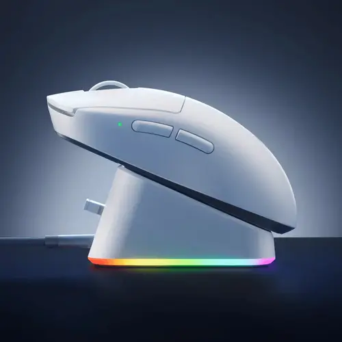 MCHOSE професионална геймърска мишка A7 V2 Ultra White - Wireless Gaming Mouse - Dual 8K, Omron Mechanical - image 3