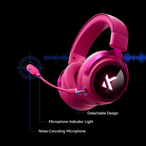 MCHOSE безжични геймърски слушалки Wireless Gaming Headphones - X9 Black - Bluetooth , 2.4G - image 11
