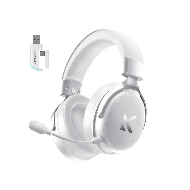 MCHOSE безжични геймърски слушалки Wireless Gaming Headphones - V9 Pro Icy White - Bluetooth , 2.4G - image 1