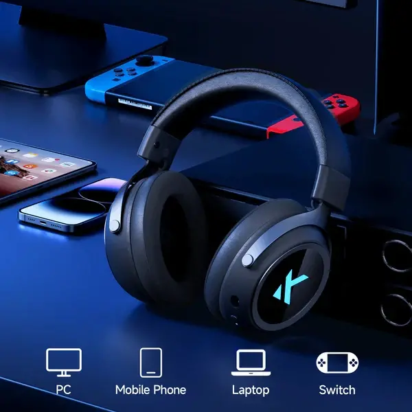 MCHOSE безжични геймърски слушалки Wireless Gaming Headphones - V9 Pro Icy White - Bluetooth , 2.4G - image 10