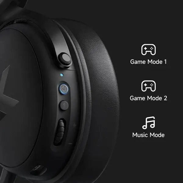MCHOSE безжични геймърски слушалки Wireless Gaming Headphones - V9 Pro Icy White - Bluetooth , 2.4G - image 2