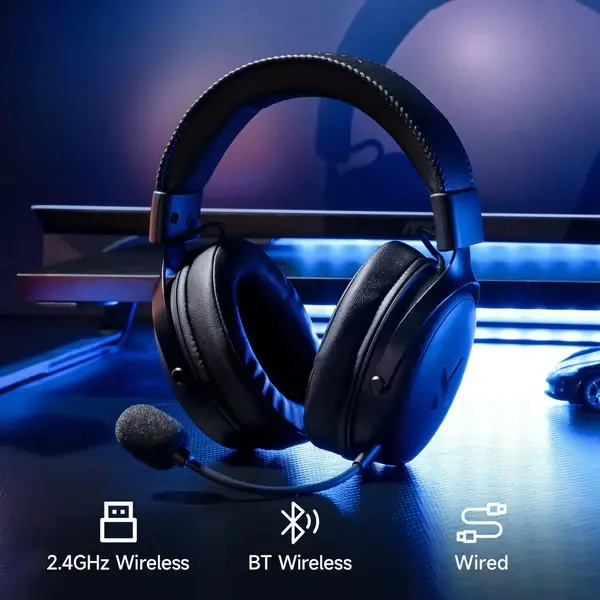 MCHOSE безжични геймърски слушалки Wireless Gaming Headphones - V9 Pro Icy White - Bluetooth , 2.4G - image 9
