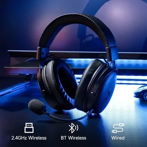 MCHOSE безжични геймърски слушалки Wireless Gaming Headphones - V9 Pro Icy White - Bluetooth , 2.4G - image 9