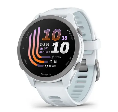 Garmin Forerunner® 170 - Music - Whitestone с Whitestone/Cloud Blue каишка 010-03920-11 Garmin Forerunner® 170 - Music - Whitestone с Whitestone/Cloud Blue каишка 010-03920-11
