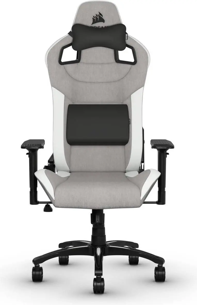 Геймърски стол Corsair T3 RUSH - Fabric Grey/White - image 1