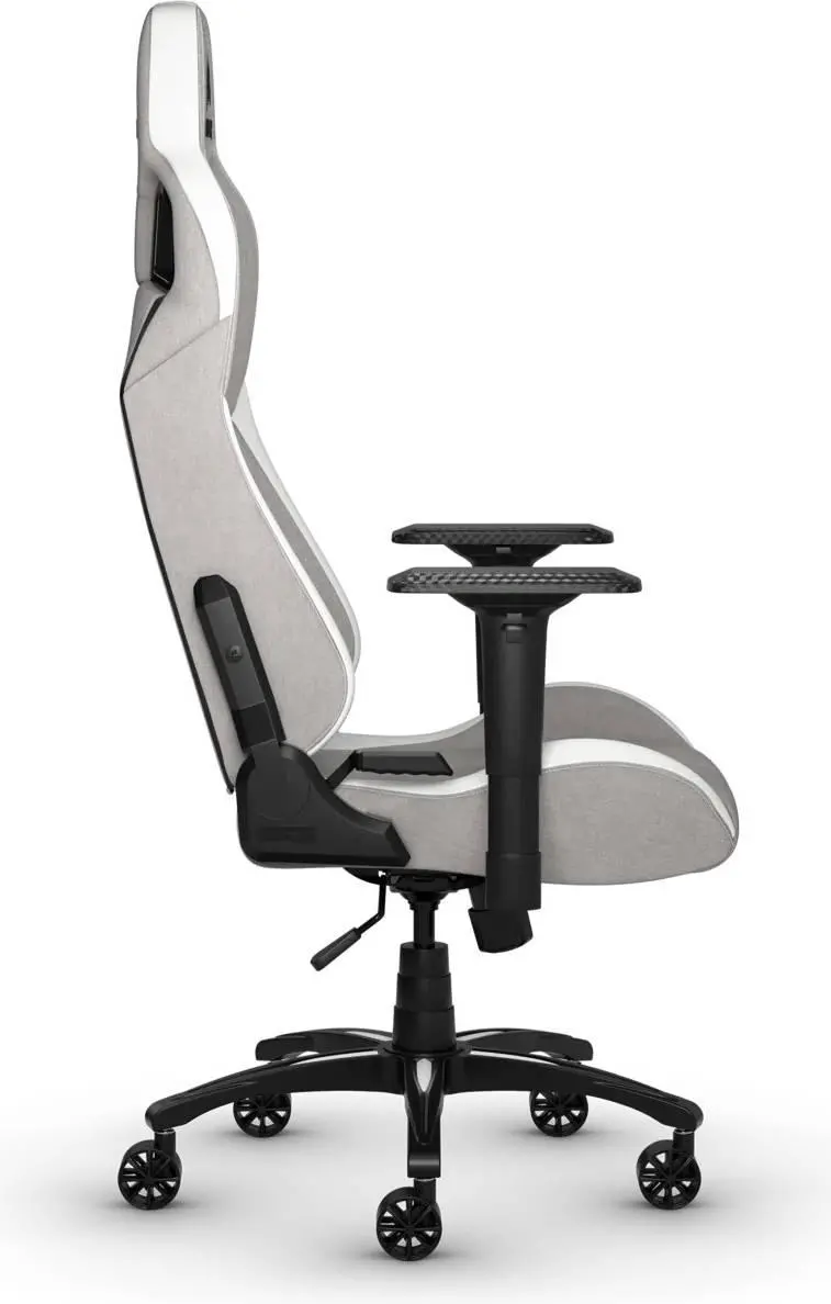 Геймърски стол Corsair T3 RUSH - Fabric Grey/White - image 3