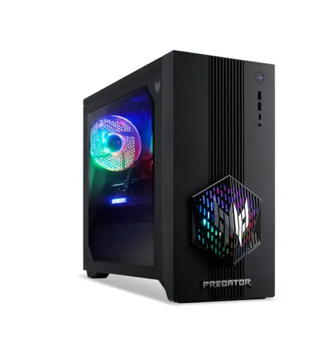 Настолен компютър, Acer Predator PO3-665, Intel Core Ultra 7 265F (up to 5.30GHz, 30MB), 32GB DDR5 5600MHz (2*16GB), 1TB SSD PCI-e + M.2 slot free, no DVD, GeForce RTX 5070 12GB GDDR7, GLAN, WiFi7&BT5.4, 4*USB 3.2, 4*USB 2.0, 1*Type C, 850W Plus Gold, No OS Настолен компютър, Acer Predator PO3-665, Intel Core Ultra 7 265F (up to 5.30GHz, 30MB), 32GB DDR5 5600MHz (2*16GB), 1TB SSD PCI-e + M.2 slot free, no DVD, GeForce RTX 5070 12GB GDDR7, GLAN, WiFi7&BT5.4, 4*USB 3.2, 4*USB 2.0, 1*Type C, 850W Plus Gold, No OS