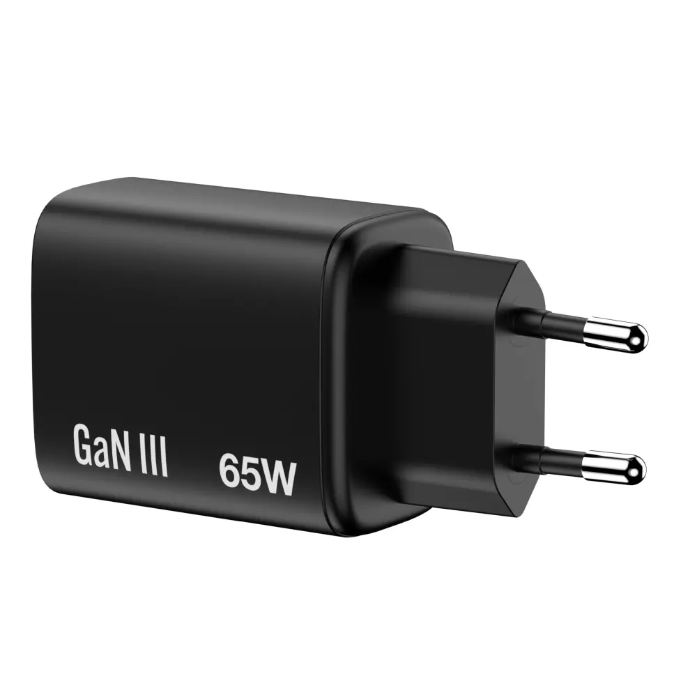 Зарядно устройство, Verbatim Essentials GaN Charger 65W EU plug Black - image 3