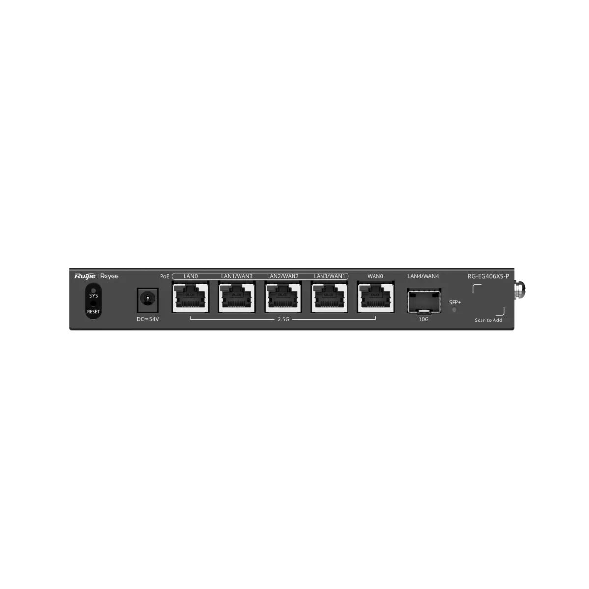 Рутер Ruijie RG-EG406XS-P, 5x2.5G, 400 клиента,Cloud, 4xPOE+, 1x10G SFP+,5xWAN - image 1