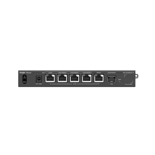 Рутер Ruijie RG-EG406XS-P, 5x2.5G, 400 клиента,Cloud, 4xPOE+, 1x10G SFP+,5xWAN - image 1