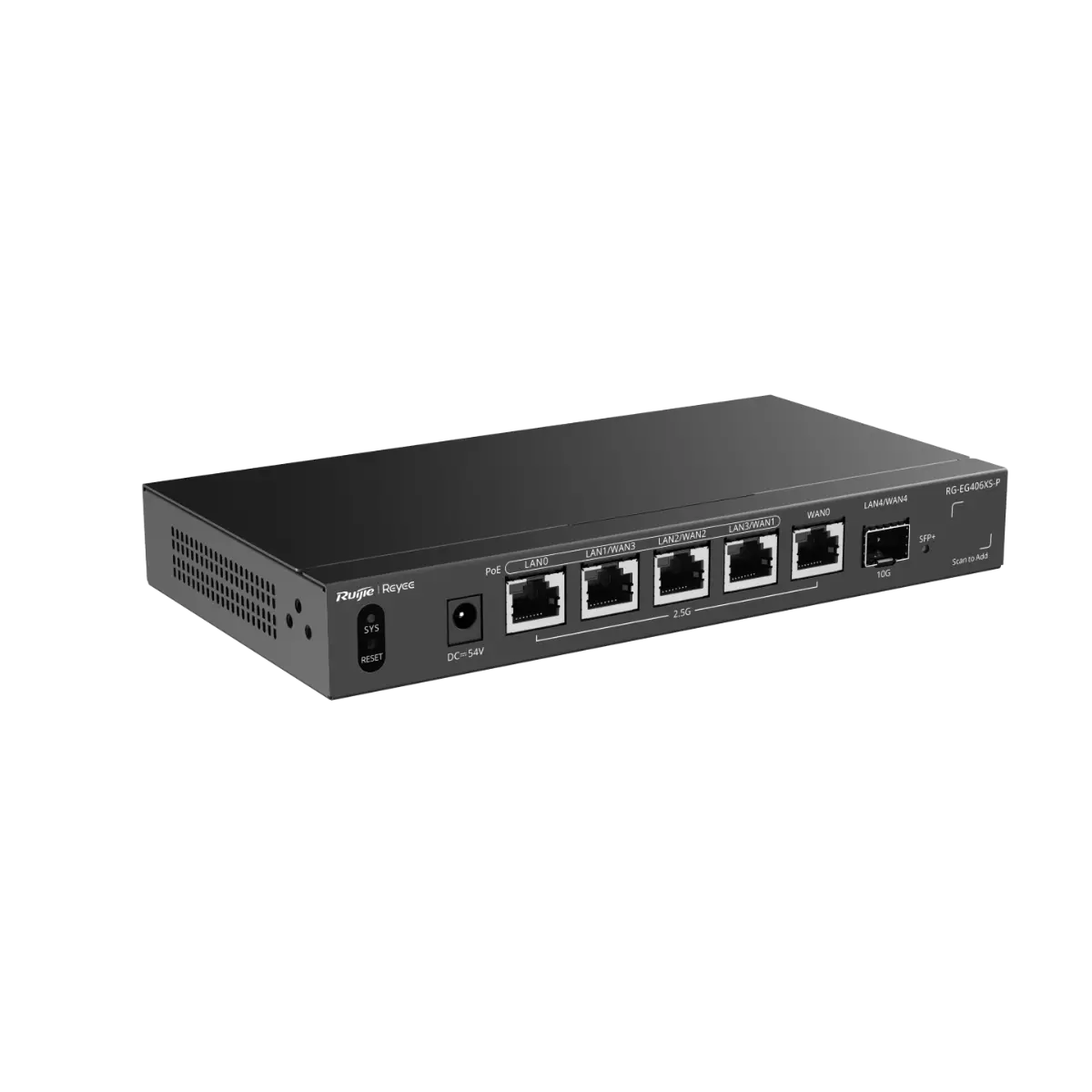 Рутер Ruijie RG-EG406XS-P, 5x2.5G, 400 клиента,Cloud, 4xPOE+, 1x10G SFP+,5xWAN - image 3