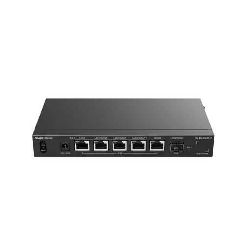 Рутер Ruijie RG-EG406XS-P, 5x2.5G, 400 клиента,Cloud, 4xPOE+, 1x10G SFP+,5xWAN Рутер Ruijie RG-EG406XS-P, 5x2.5G, 400 клиента,Cloud, 4xPOE+, 1x10G SFP+,5xWAN