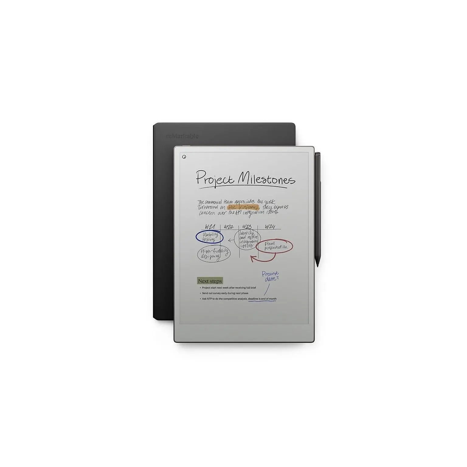 Таблет reMarkable Paper Pro 11.8" в комплект с Marker plus и Калъф Premium Brown Leather Book Folio