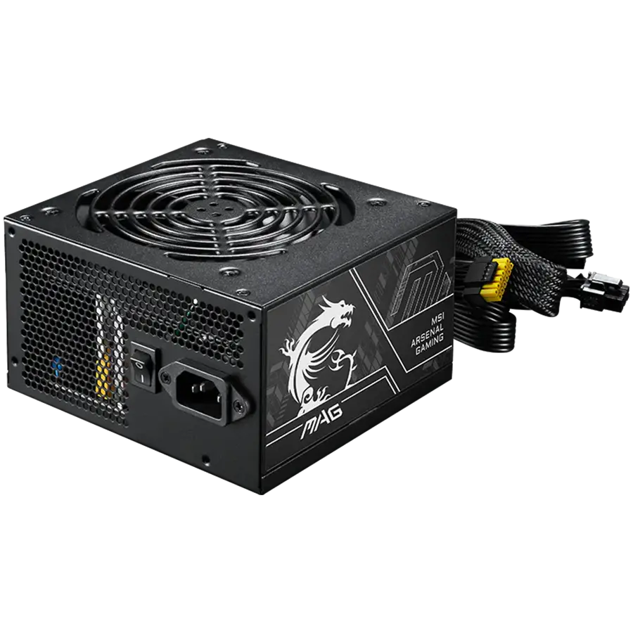 MSI MAG A750BN PCIE5 II, 750W, 80 Plus Bronze, 120mm Low Noise Fan, Protections: OVP/OCP/SCP/OPP/UVP, Dimensions: 140mmx150mmx86mm, 5Y Warranty - image 1