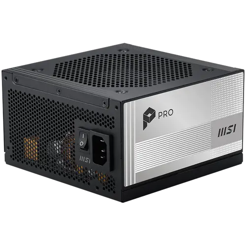 MSI PRO A1000PL PCIE5, 1000W, 80 Plus Platinum, 120mm Fluid Dynamic Bearing Fan, Protections: OCP/OTP/OPP/SCP/OVP/UVP/SIP/NLO, Dimensions: 150mmx150mmx86mm, 7Y Warranty - 5