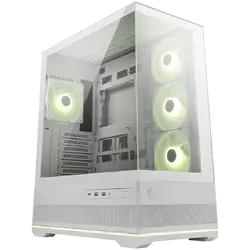 MSI MAG PANO 110R PZ WHITE, Mid-Tower, ATX/M-ATX/ITX, 2x USB 3.2, 1x USB Type-C 20Gbs, 1x Audio/Mic, LED Button, ARGB Hub, 4x 120mm ARGB Fans, ARGB Fan Hub, Mesh Panel, Tempered Glass, White