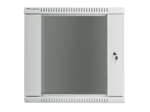 Комуникационен шкаф, Lanberg rack cabinet 19” wall-mount 12U / 600x600 for self-assembly (flat pack), grey - image 1